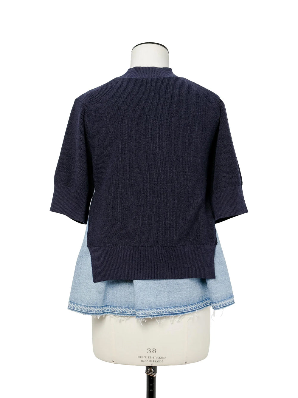 Denim X Knit Pullover Navy × L/Blue