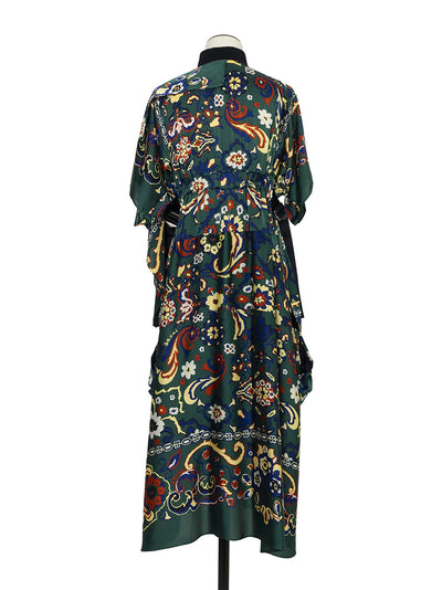 Floral Print Dress Green