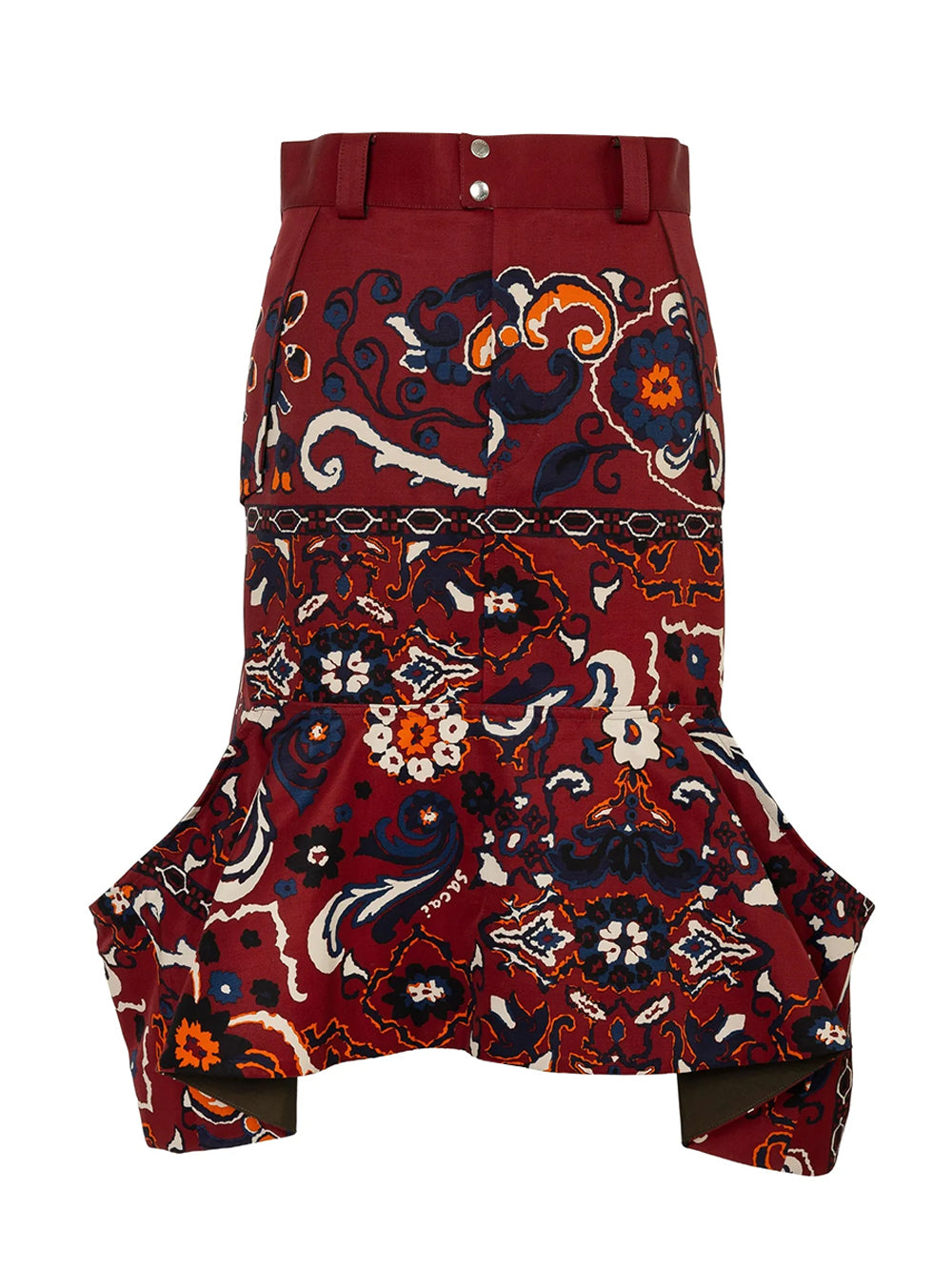 Floral Print Skirt Bordeaux