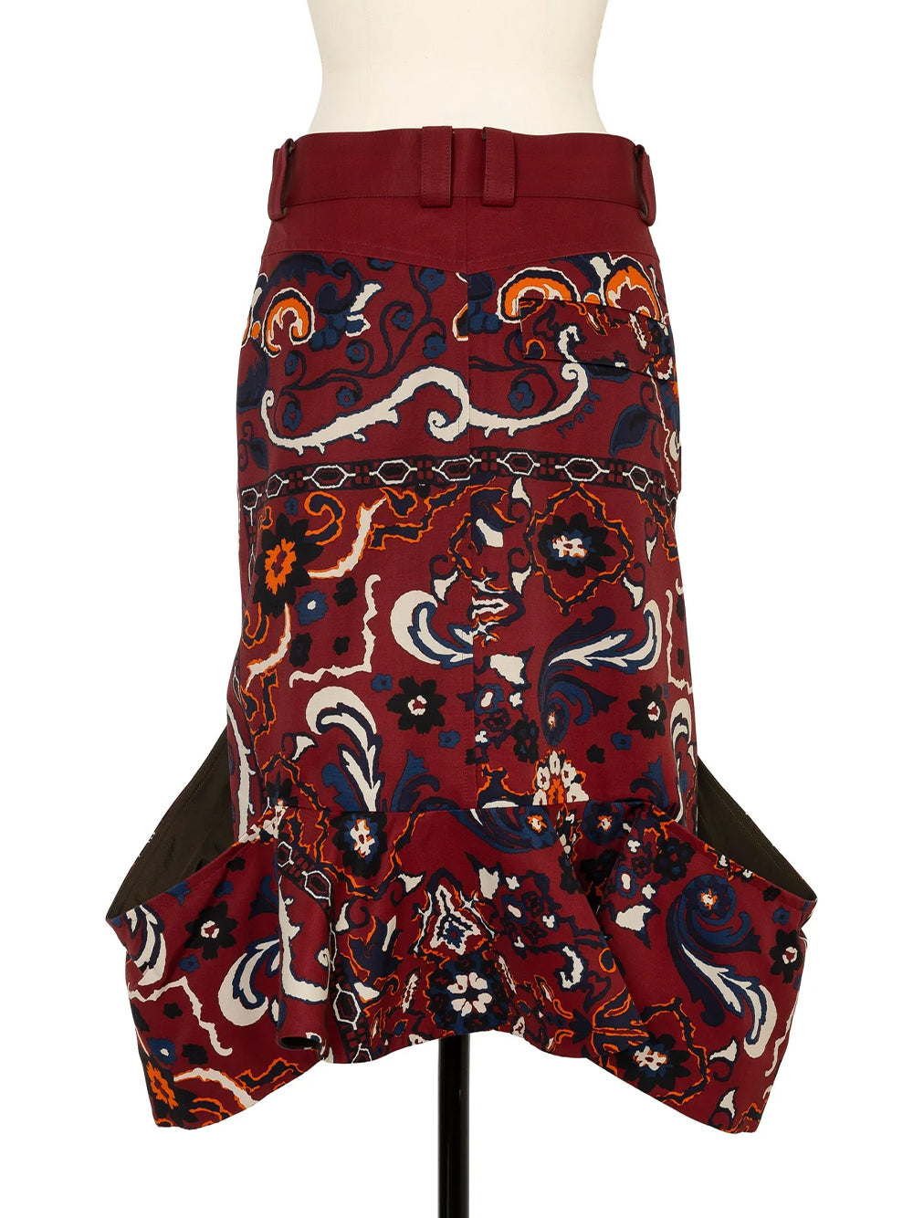 Floral Print Skirt Bordeaux