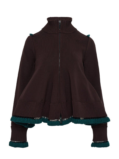Knit Blouson Brown