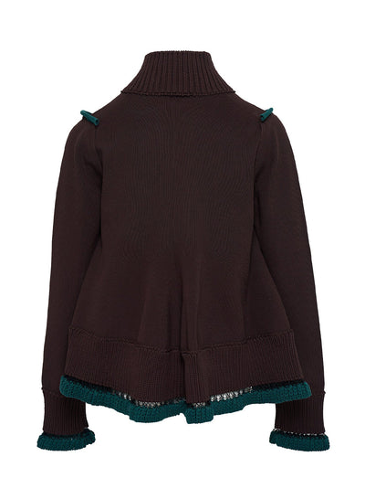 Knit Blouson Brown