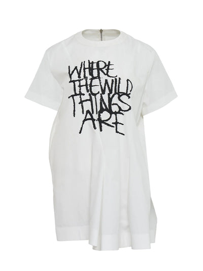 Where The Wild Things Are Poplin Dress Off White