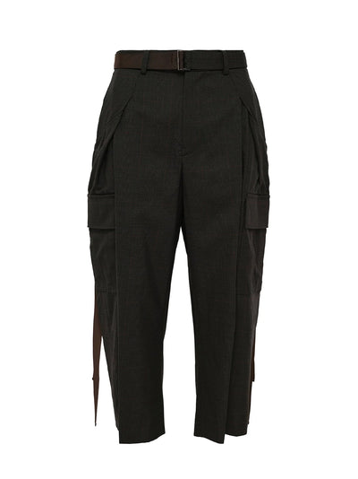 Glen Check Pants Khaki