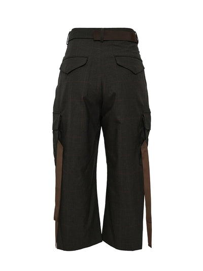 Glen Check Pants Khaki
