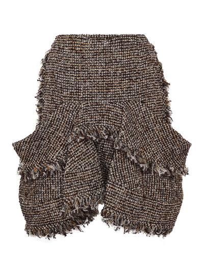 Tweed Skirt Brown