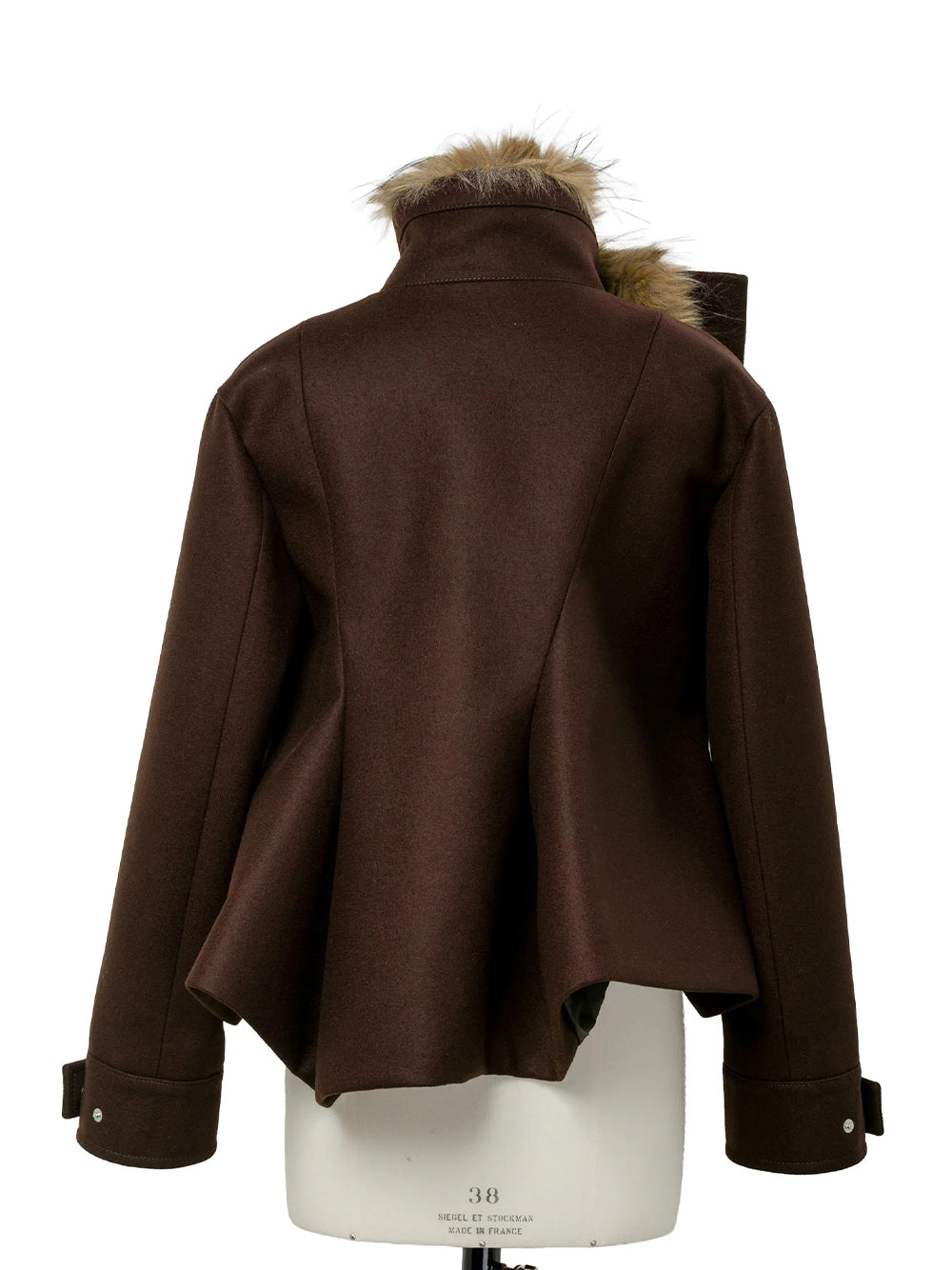Wool Melton Blouson Brown