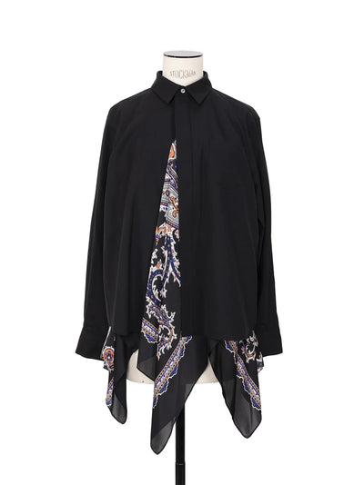 Suitingxpaisley Print Shirt Black x Black