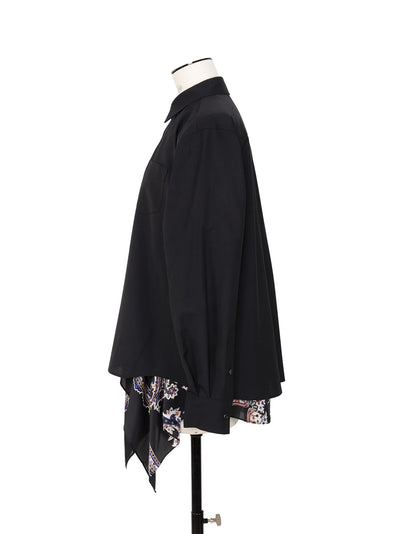Suitingxpaisley Print Shirt Black x Black