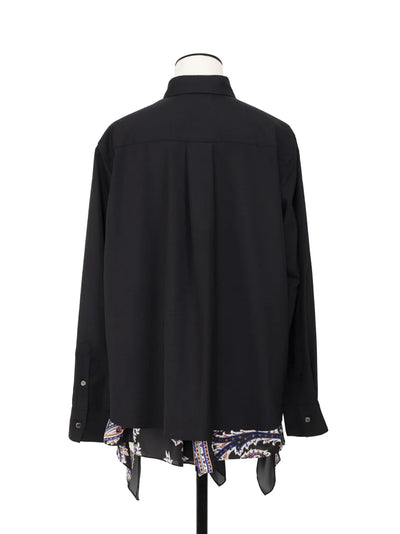 Suitingxpaisley Print Shirt Black x Black