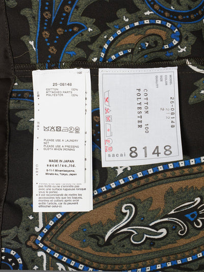 Paisley Printxcotton Jersey T Navyxkhaki