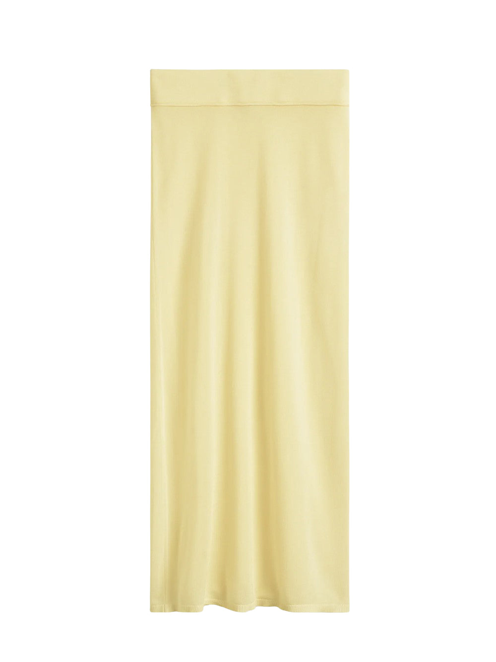 Long Knit Skirt Straw