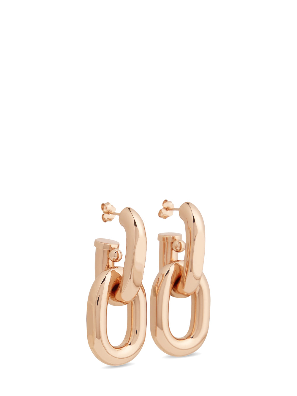 Double XL Link Earrings (Rose Gold)
