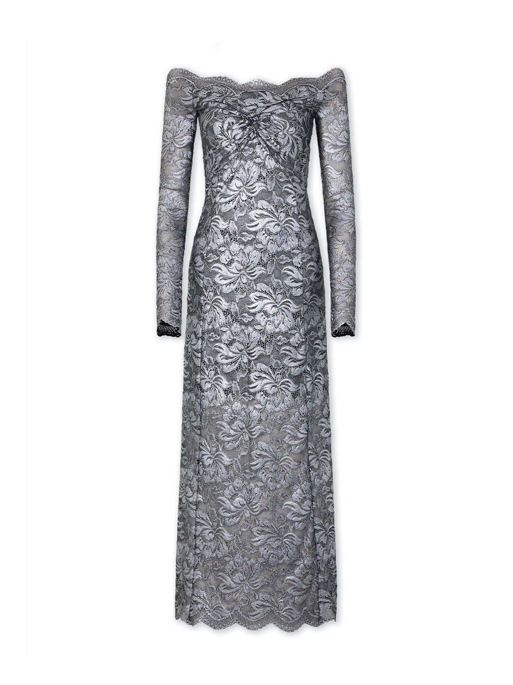Robe Long Dress Black/silver