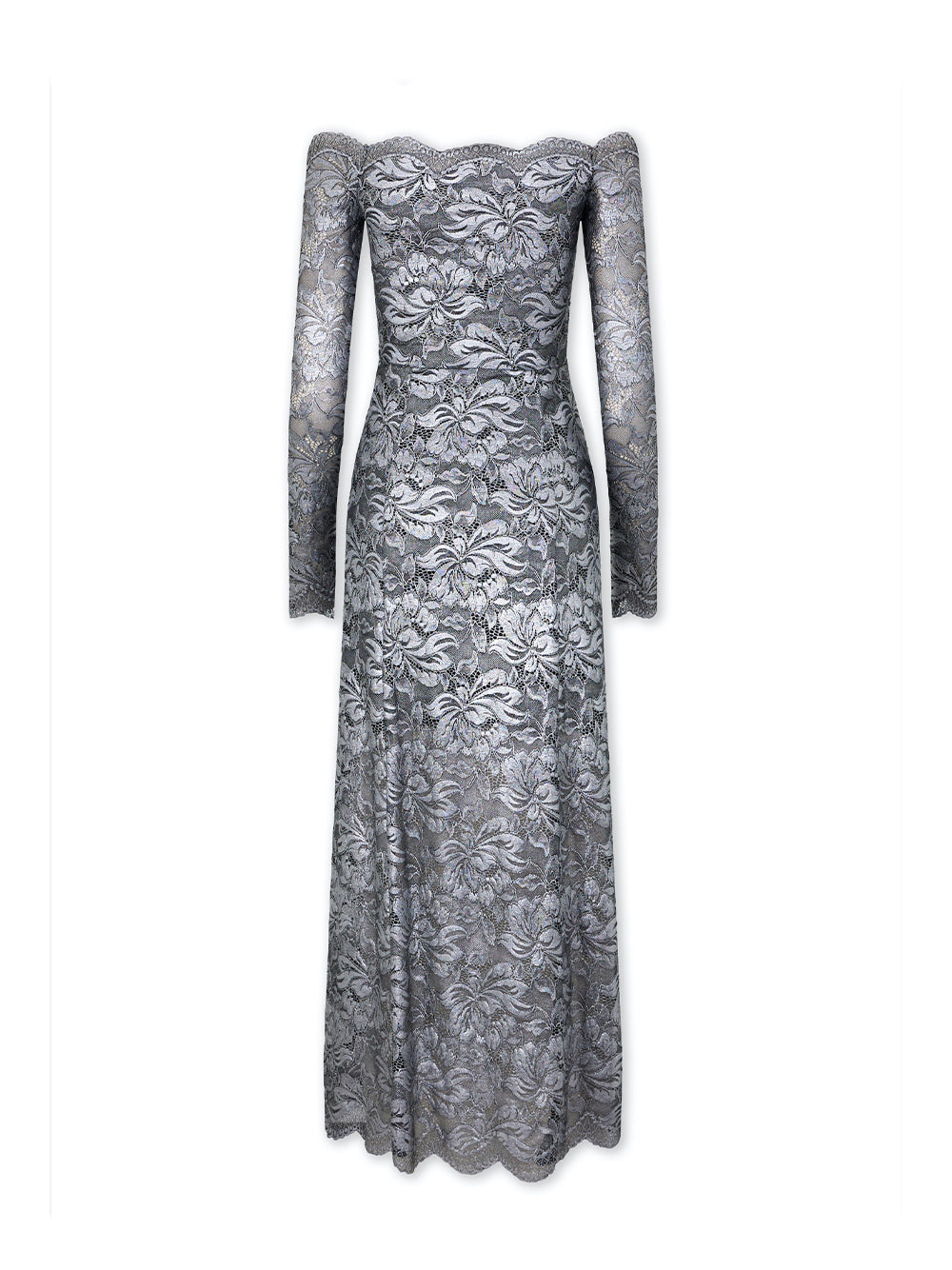 Robe Long Dress Black/silver