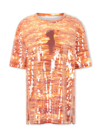 T-Shirt Mini Dress (Water Girl Sunset)