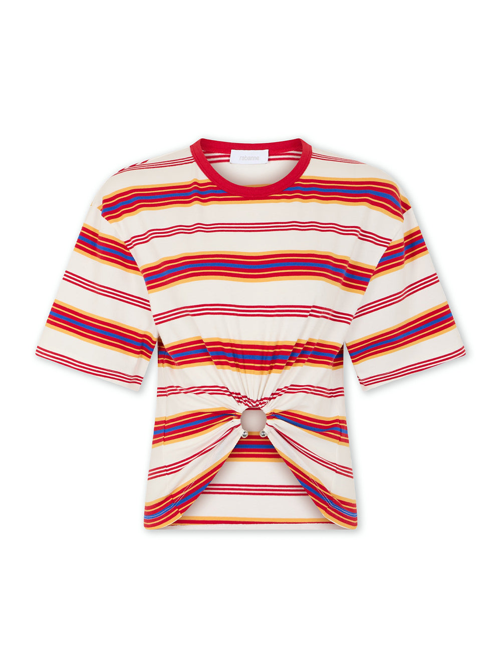 Cropped T-Shirt (Cream/Orange)