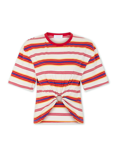 Cropped T-Shirt (Cream/Orange)