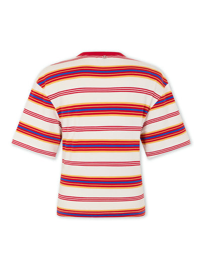 Cropped T-Shirt (Cream/Orange)