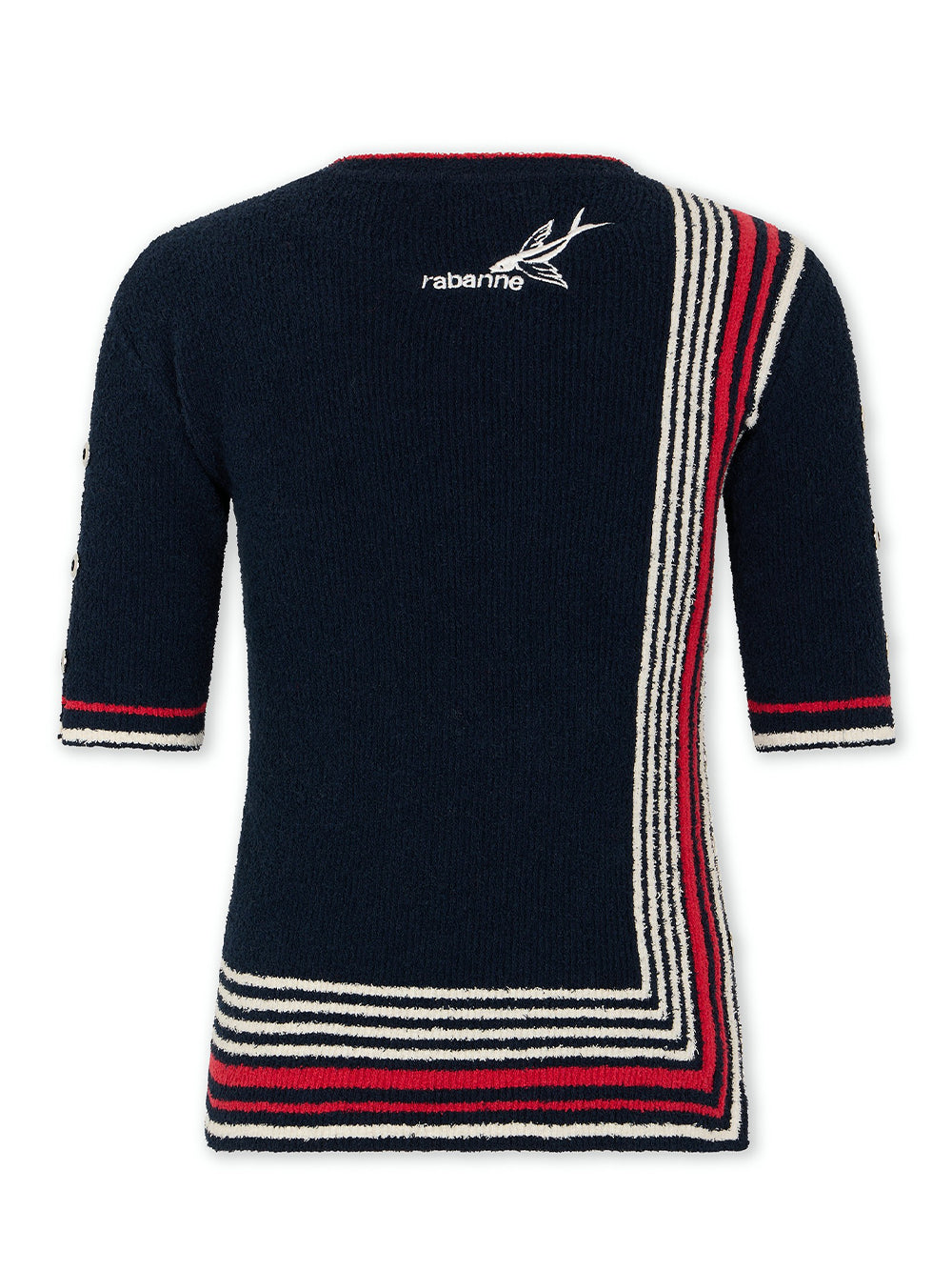 Terry Jersey Top (Ecru/Red/Navy)