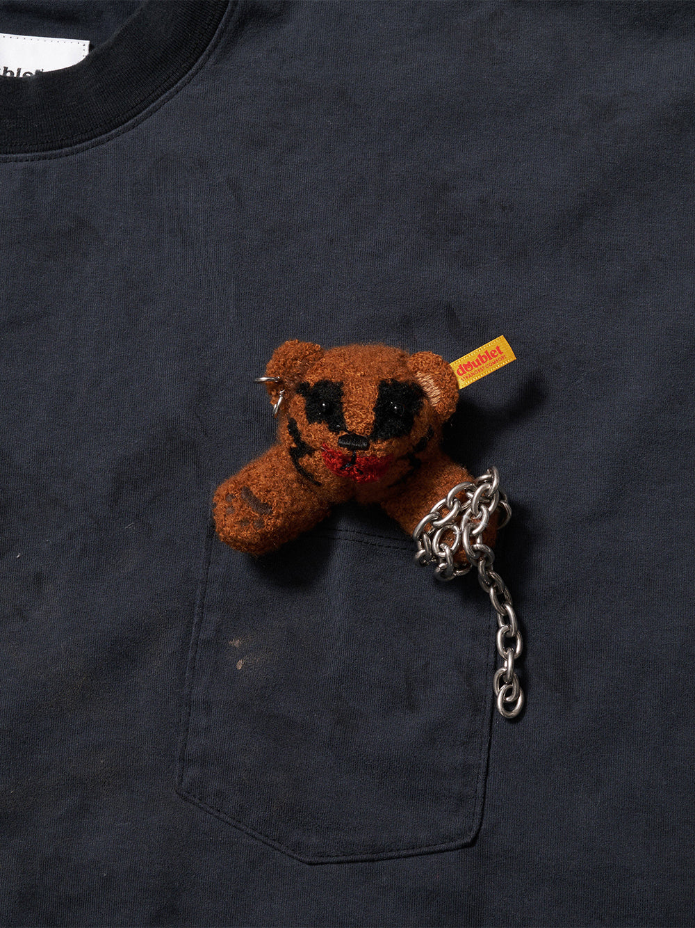 No Sleeve T-Shirt With Villain Bear Black