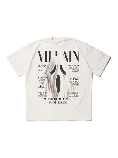 Villain Cover Print T-Shirt White