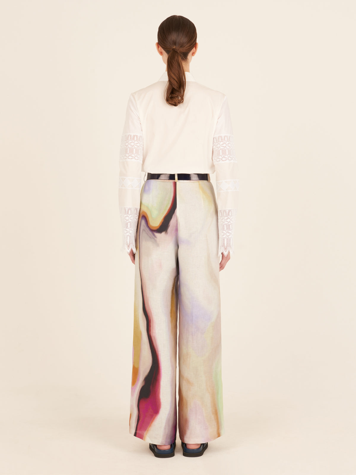 Emine Pant Iridescent Marble