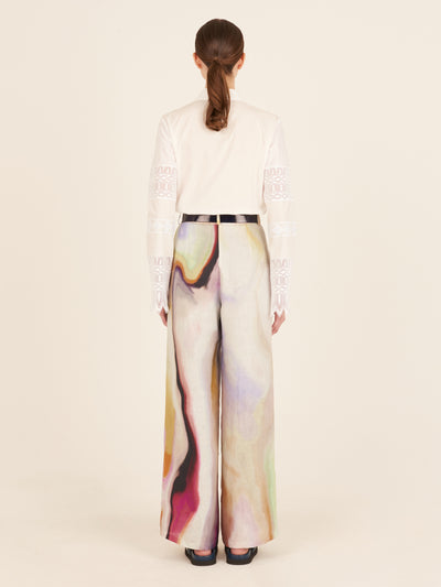Emine Pant Iridescent Marble