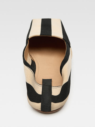 Les Espadrilles Carre (Beige/Black)