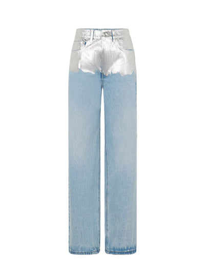 Baggy Trousers (Light Blue/Silver)