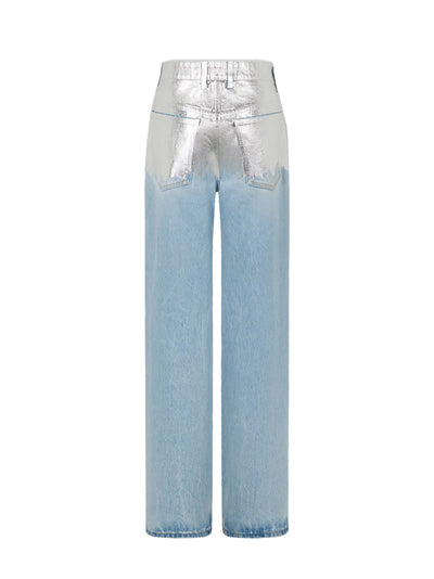 Baggy Trousers (Light Blue/Silver)