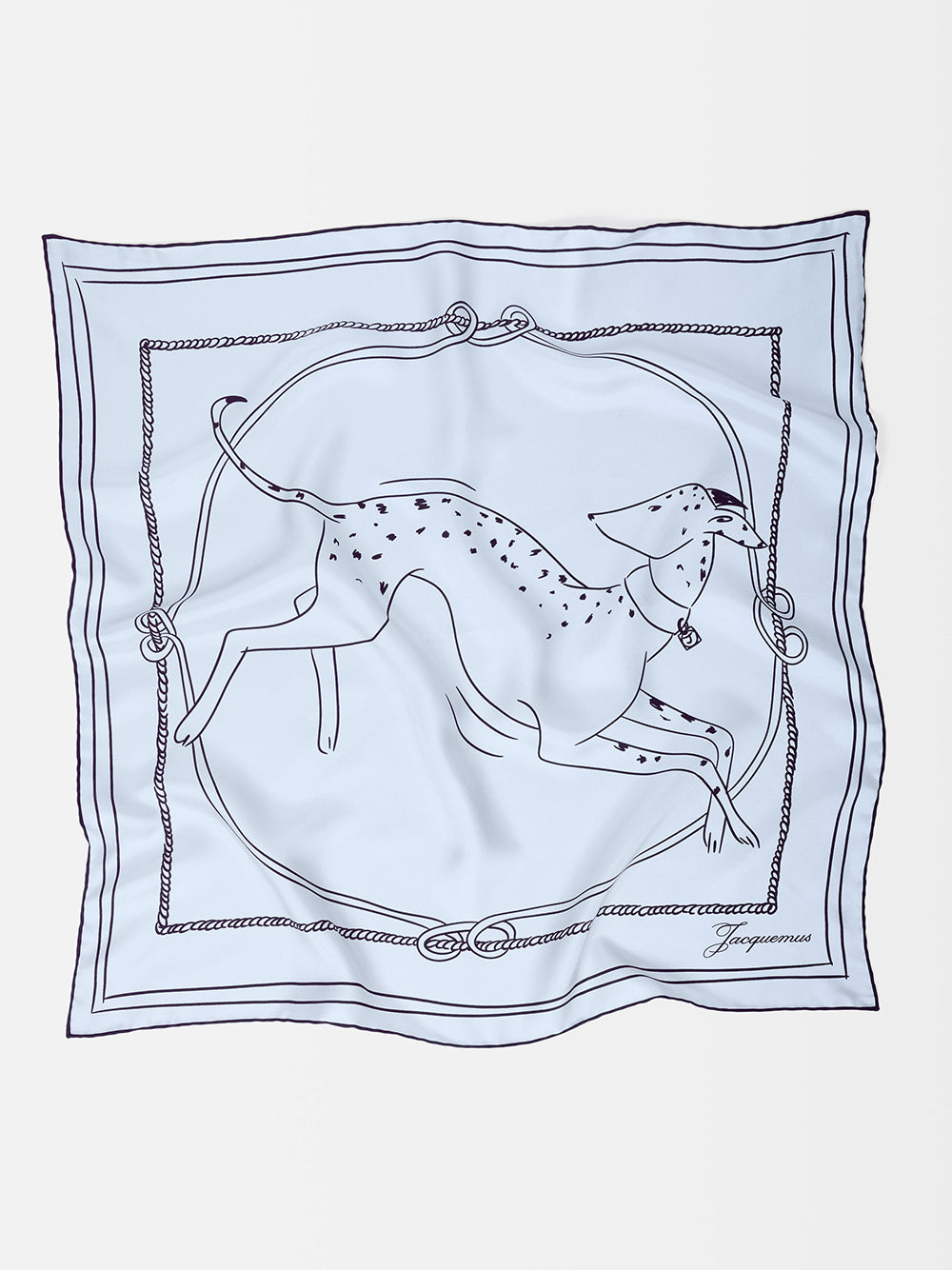 Le Foulard Dalmatien Print Dog (Pale Lilac)