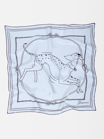 Le Foulard Dalmatien Print Dog (Pale Lilac)