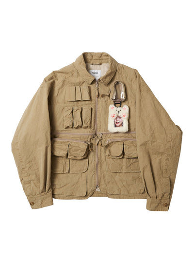 “Oshi-Katsu” Pocket Jacket Beige