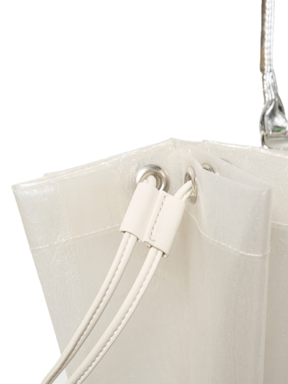 Upcycled Umbrella Bag White