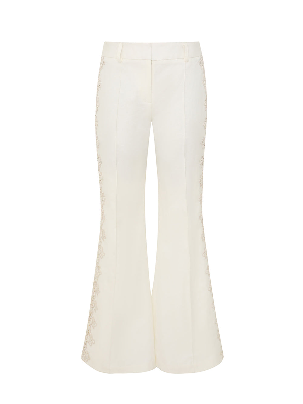 Illuminate Trimmed Flare Pant Cream