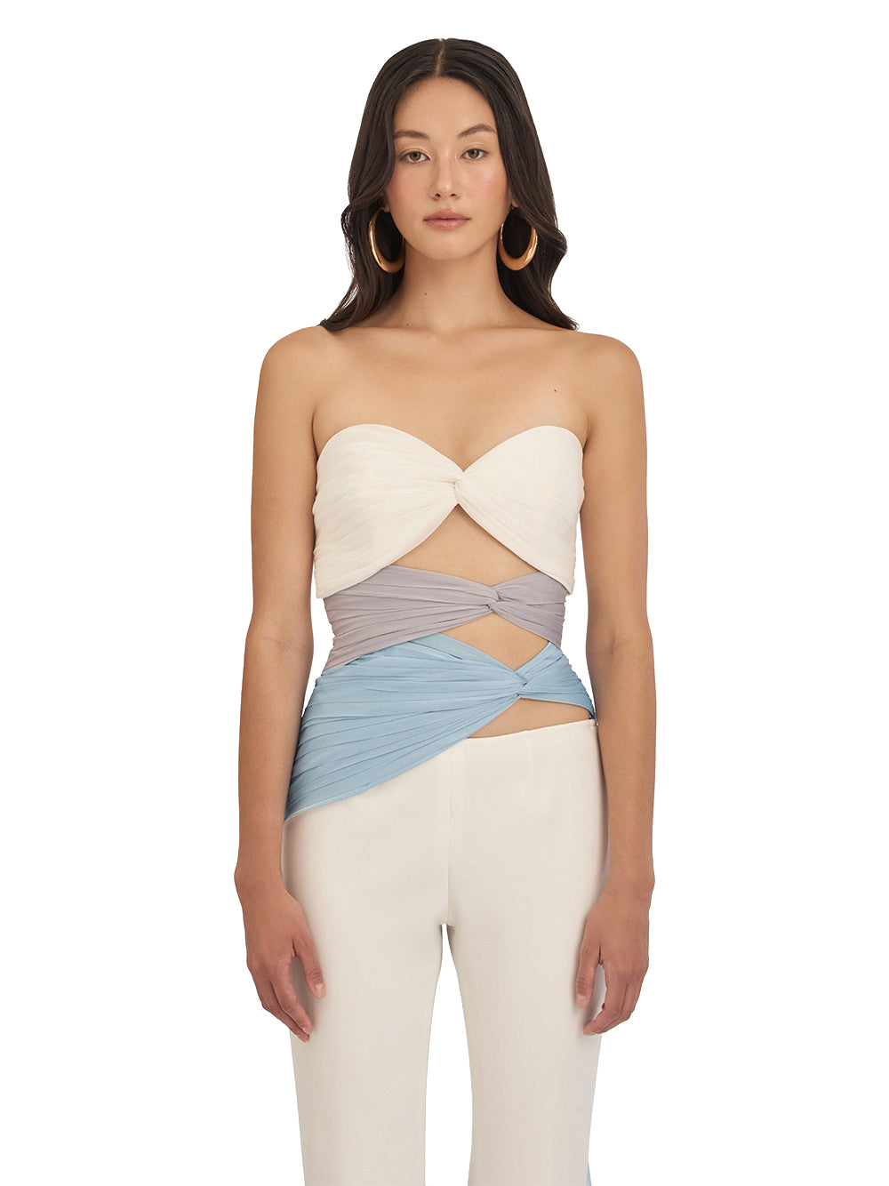 3 Carats Bustier (Three-Tone) Baby Blue