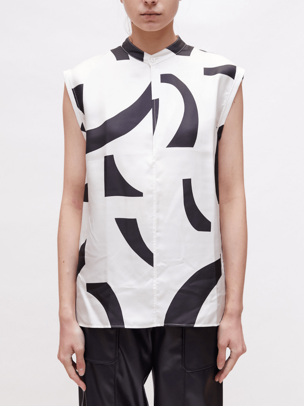 Abstract Tile Sl Blouse