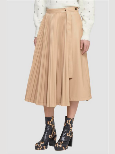 3.1-Phillip-Lim-Leather-Alternative-Asymmetrical-Pleat-Skirt-Brown-2