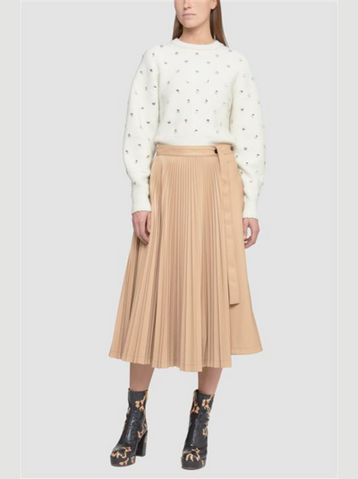 3.1-Phillip-Lim-Leather-Alternative-Asymmetrical-Pleat-Skirt-Brown-4
