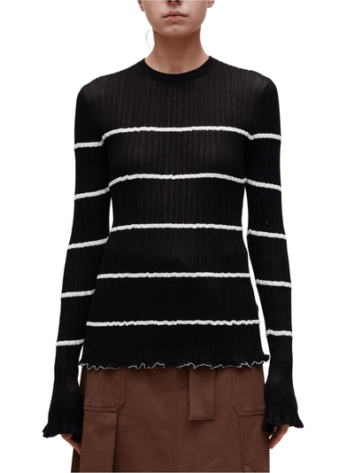 3.1-Phillip-Lim-Long-Sleeve-Sheer-Striped-Crewneck-Pullover-Black-1