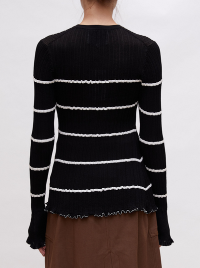 3.1-Phillip-Lim-Long-Sleeve-Sheer-Striped-Crewneck-Pullover-Black-3
