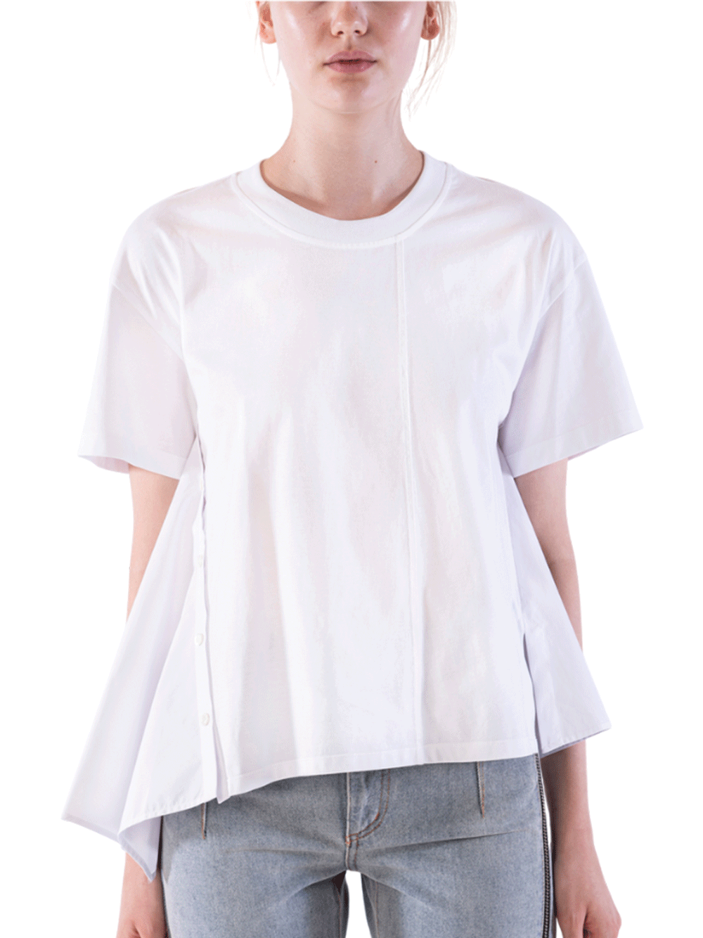3.1-Phillip-Lim-Short-Sleeve-Draped-Combo-T-Shirt-White-1