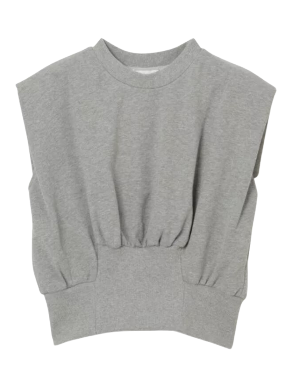 3.1-Phillip-Lim-Sl-French-Terry-Shirred-Top-Grey-1