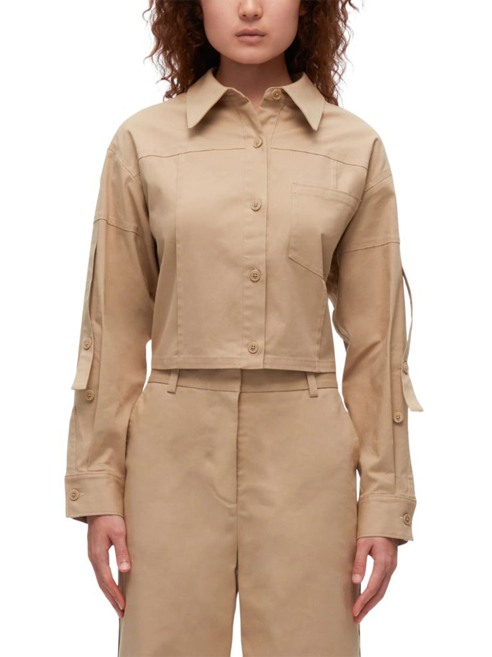 3.1PhillipLim-CroppedConvertibleSleeveShirt-Khaki-1