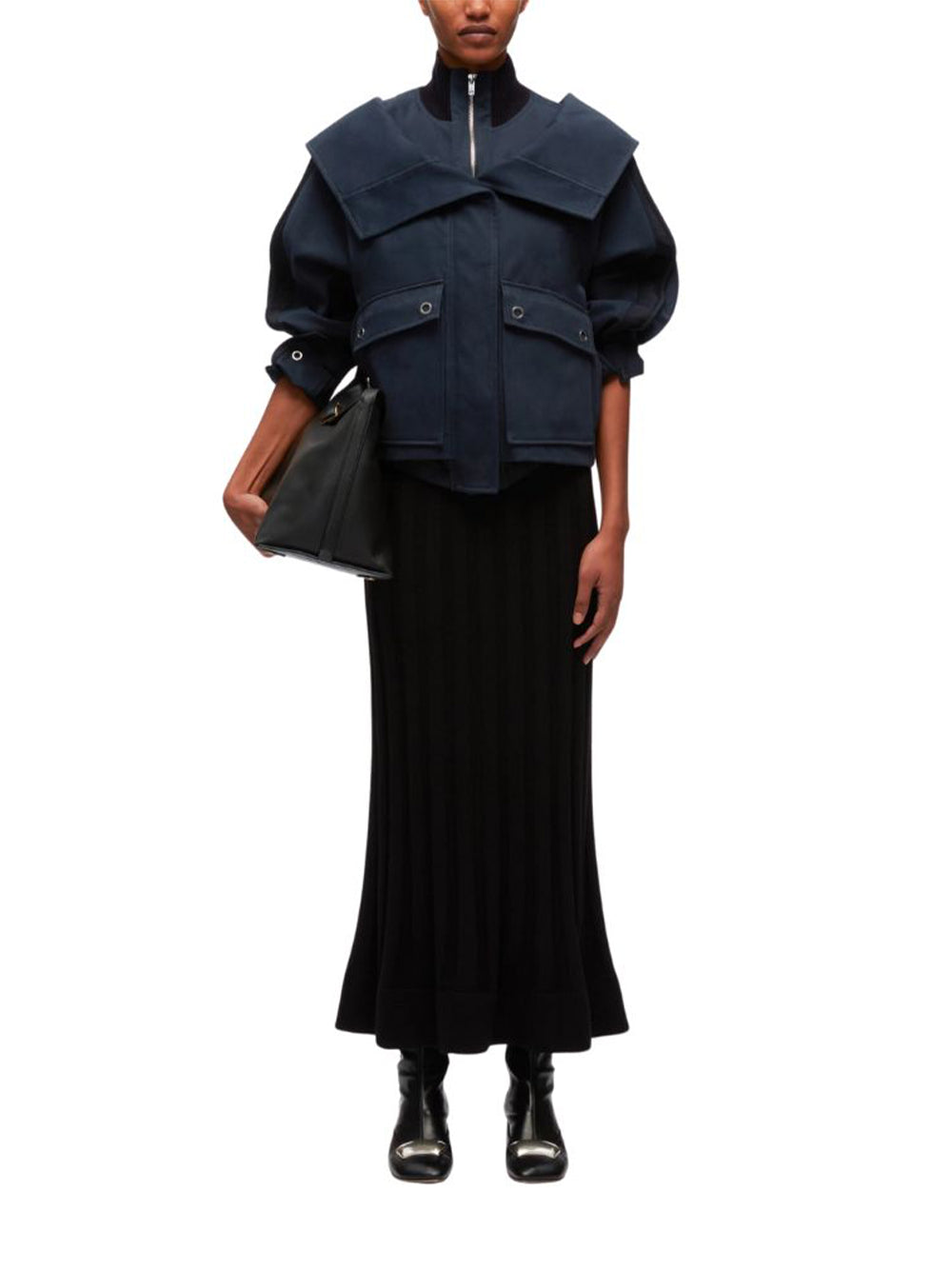 3.1 Phillip Lim-Double Collar Utility Jacket-Midnight-1