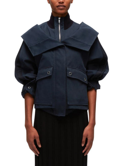 3.1 Phillip Lim-Double Collar Utility Jacket-Midnight-2