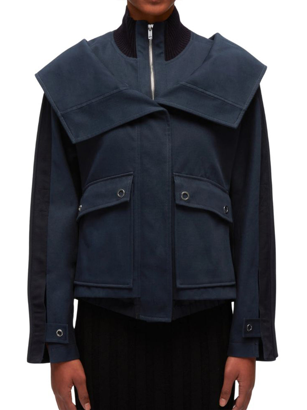3.1 Phillip Lim-Double Collar Utility Jacket-Midnight-5