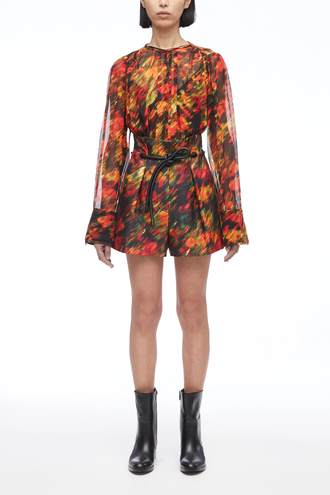 3.1PhillipLim-FlowersInMotionCottonCanvasOrigamiShort-BlurredFloralMulti-2