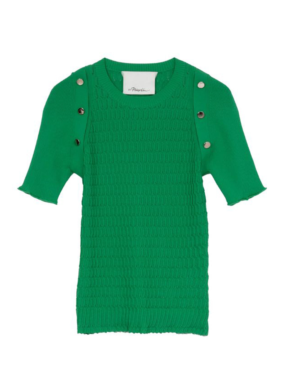 3.1PhillipLim-HoneycombStitchViscoseLongSleeve-Grass-1